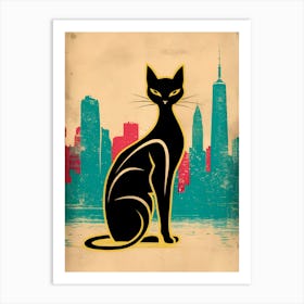Nyc Cat Art Print