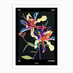 No Rain No Flowers Poster Columbine 3 Art Print