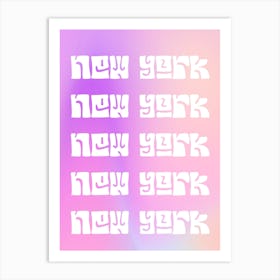 New York Poster Pastel Art Print