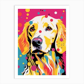 Pop Art Graphic Design Style Golden Retriever 1 Art Print