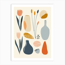 Abstract Vases And Objects 6 Art Print