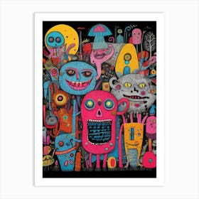 Monsters 5 Art Print