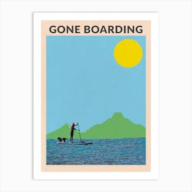 Gone Boarding (Male) Art Print