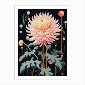 Dahlia 2 Hilma Af Klint Inspired Flower Illustration Art Print