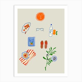 Summer essentials 1 Art Print