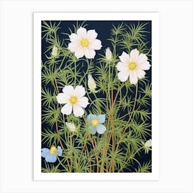 Love In A Mist Nigella 1 Flower Painting Art Print