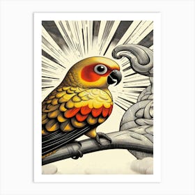 Pesto Parrot Art Print