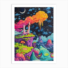 Psychedelic Landscape 1 Art Print