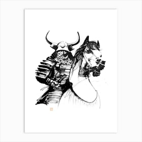 Samurai Horse Art Print