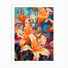 Tiger Lily Bouquet Art Print