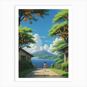 Oranges On The Road Art Print