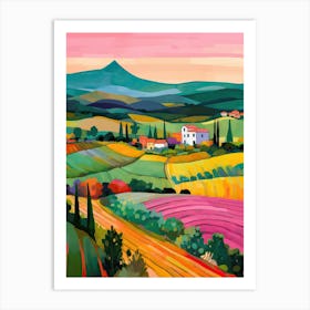 Tuscany Italy Bianchi Fields Travel Italy Housewarming Painting Art Print