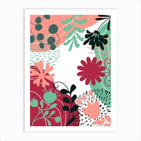 Abstract Floral Pattern 18 Art Print