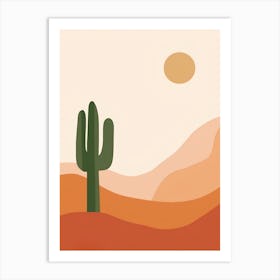 Cactus In The Desert 2 Art Print