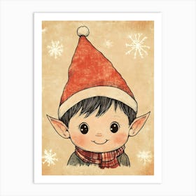 Christmas Elf 4 Art Print