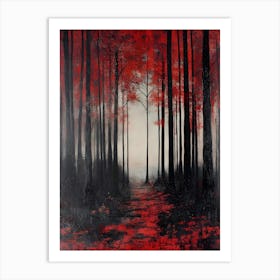 Red Forest 1 Art Print