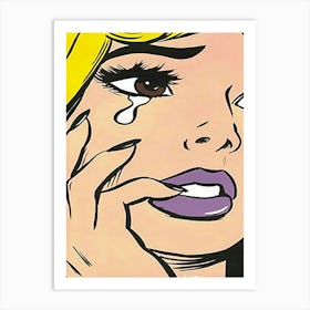 Sad Girl Crying Art Print