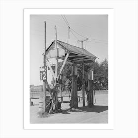 Service Station, San Augustine, Texas By Russell Lee Art Print