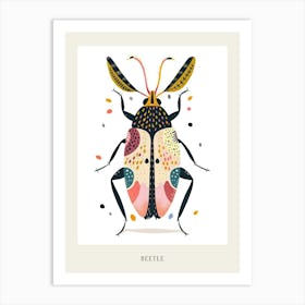 Colourful Insect Illustration Beetle 9 Poster Art Print