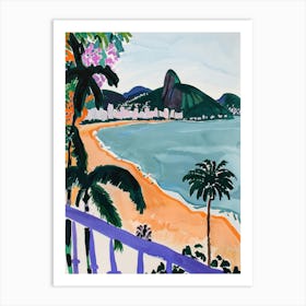 Travel Poster Happy Places Rio De Janeiro 1 Art Print