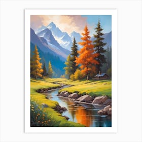 Autumn In The Mountains Art Print