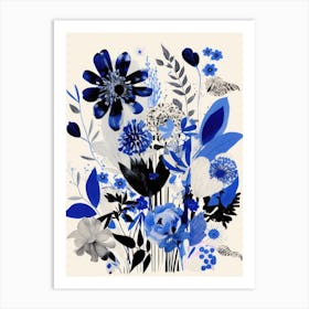 Blue Flowers 25 Art Print