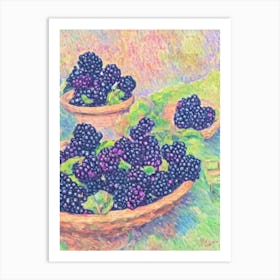 Blackberry Vintage Sketch Fruit Art Print