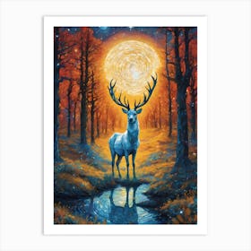 Deer In The Forest Art Print