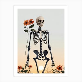 Floral Skeleton Botanical Anatomy (11) Art Print