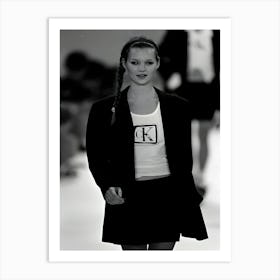 Model Kate Moss Ck By Calvin Klein Spring 1994 Sportswear Collection Runway Show Art Print