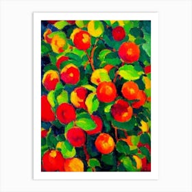 Rose Apple 2 Fruit Vibrant Matisse Inspired Painting Fruit Art Print