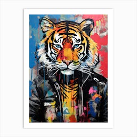 Punk tiger Art Print