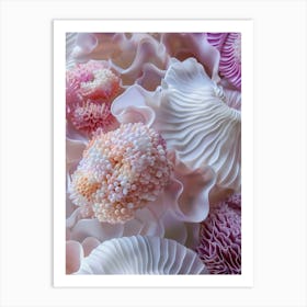 caral reel pink and white Art Print