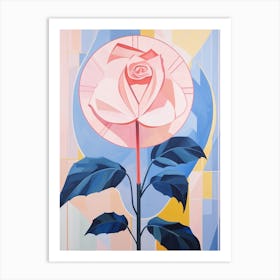 Rose 4 Hilma Af Klint Inspired Pastel Flower Painting Art Print