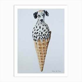 Icecream Dalmatian Art Print