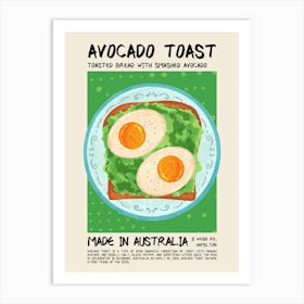Avocado Toast Green Art Print