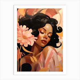 Portrait Of A Black Woman Art Print