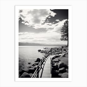 Lake Tahoe Black And White Analogue Photograph 1 Art Print