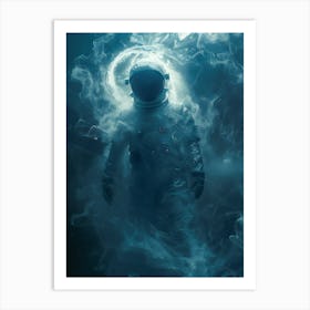 Beautiful Retro Astronaut Art Print