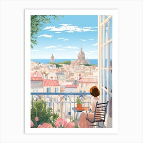 Marseille France 7 Illustration Art Print