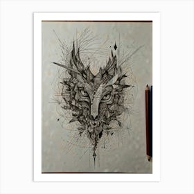 Wolf Head 2 Art Print