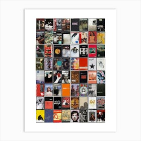 Noughties Music Print - Retro Cassette Covers Art Print