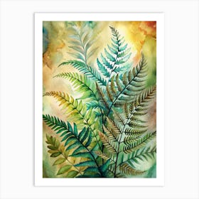 Hand Painted Fern Artwork Fern Dreams Art Print