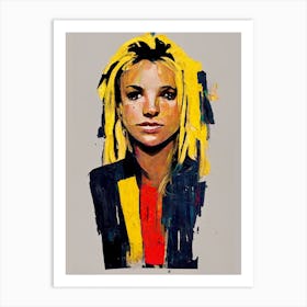 Britney Spears Basquiat Style 2 Art Print