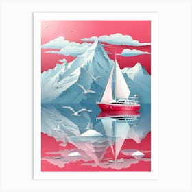 Sailing Boat In The Sea Art Print