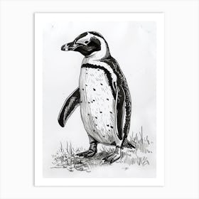 Emperor Penguin Staring Curiously 4 Art Print