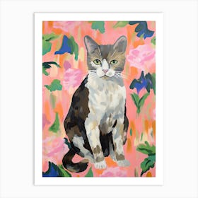 A Singapura Cat Painting, Impressionist Painting 2 Art Print