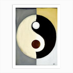 Yin Yang 1, Symbol Abstract Painting Art Print