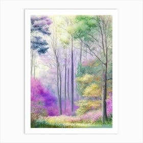 Bernheim Arboretum And Research Forest, Usa Pastel Watercolour Art Print