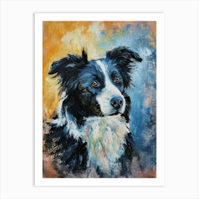 Border Collie Acrylic Painting 6 Art Print